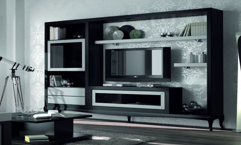 Mueble rústico para salón moderno